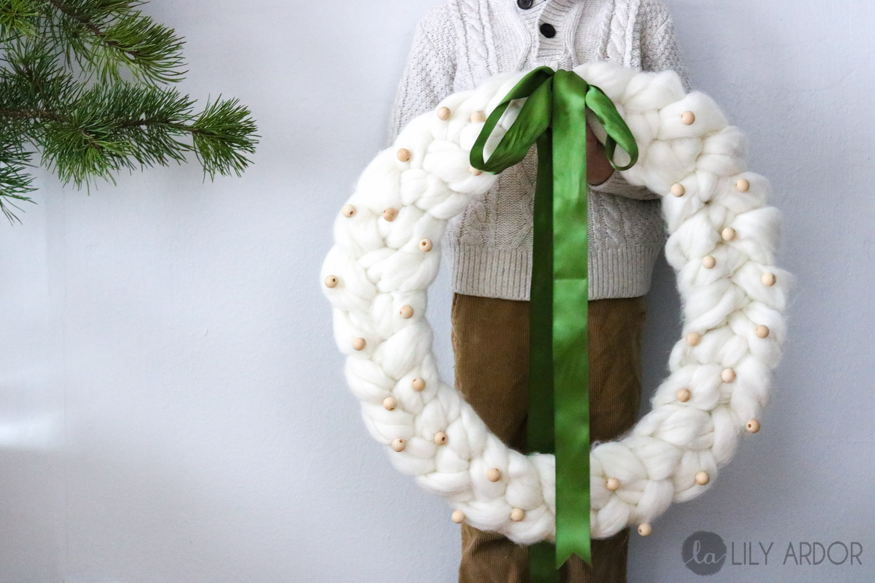 Chunky Knit Wreath (part 3 of chunky knit series)