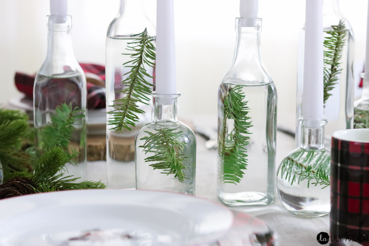 Easy Wine Bottle Centerpiece