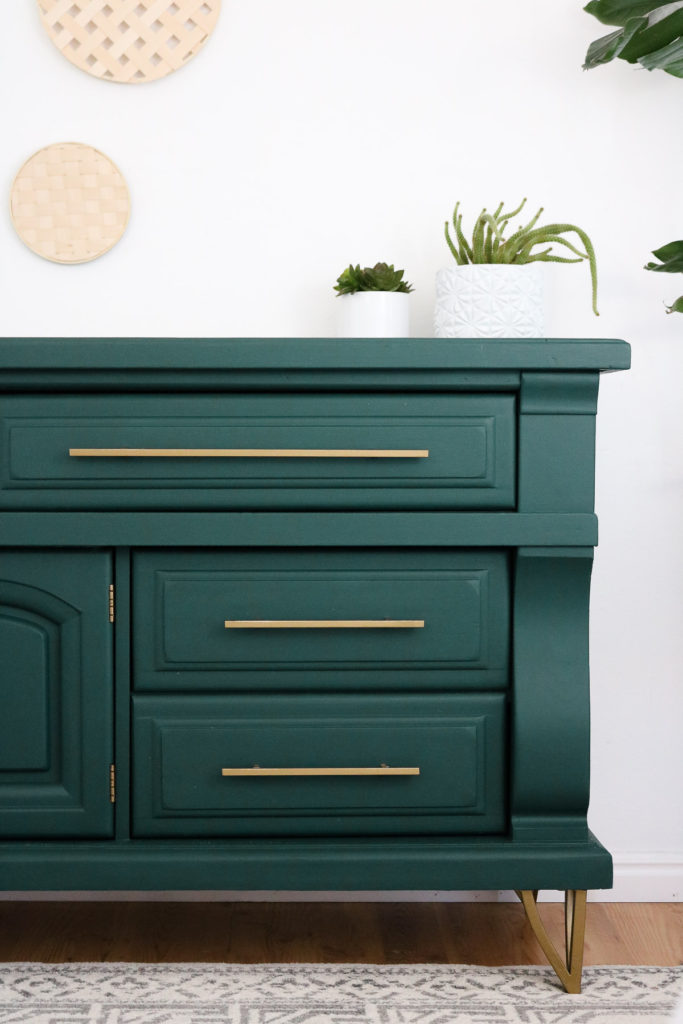 Diy Dresser Makeover Lily Ardor, Dark Green Painted Dresser