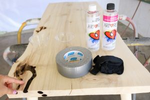 fill wood with resin