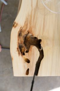 fill wood with resin
