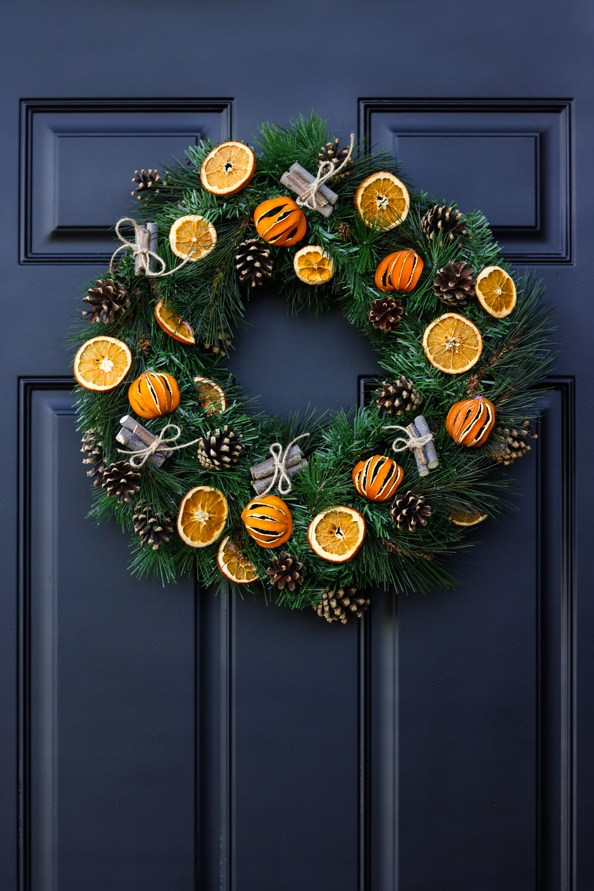 DIY citrus wreath 