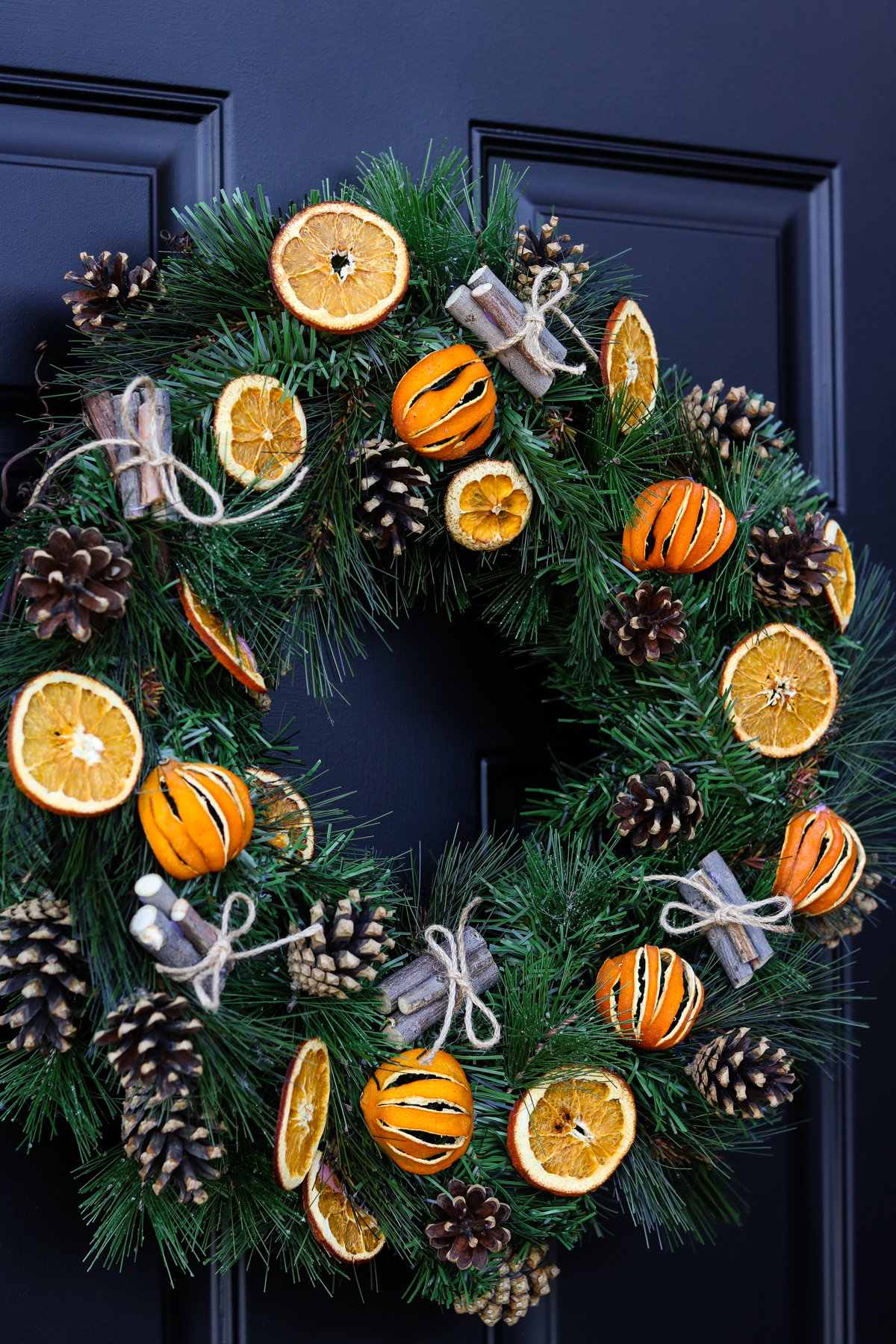 DIY citrus wreath 