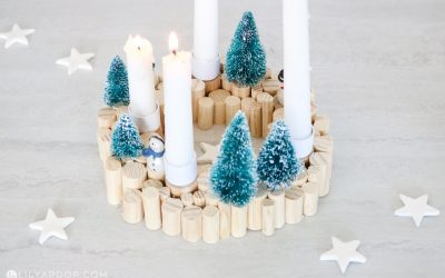 Christmas Wood Candle Holder