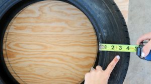 measuring a tire