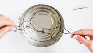add wire to a tin can