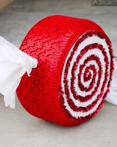 giant candy made from a tire