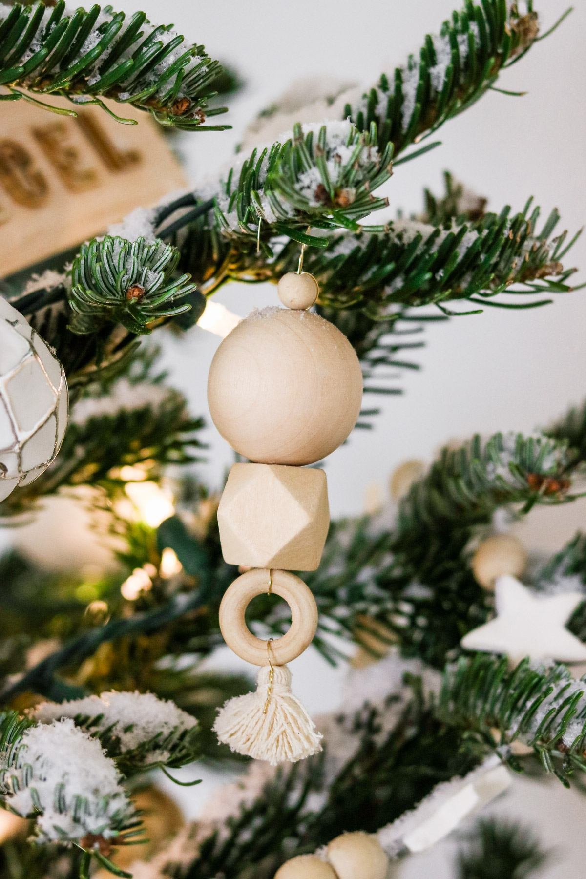 diy wood ornaments with tassels