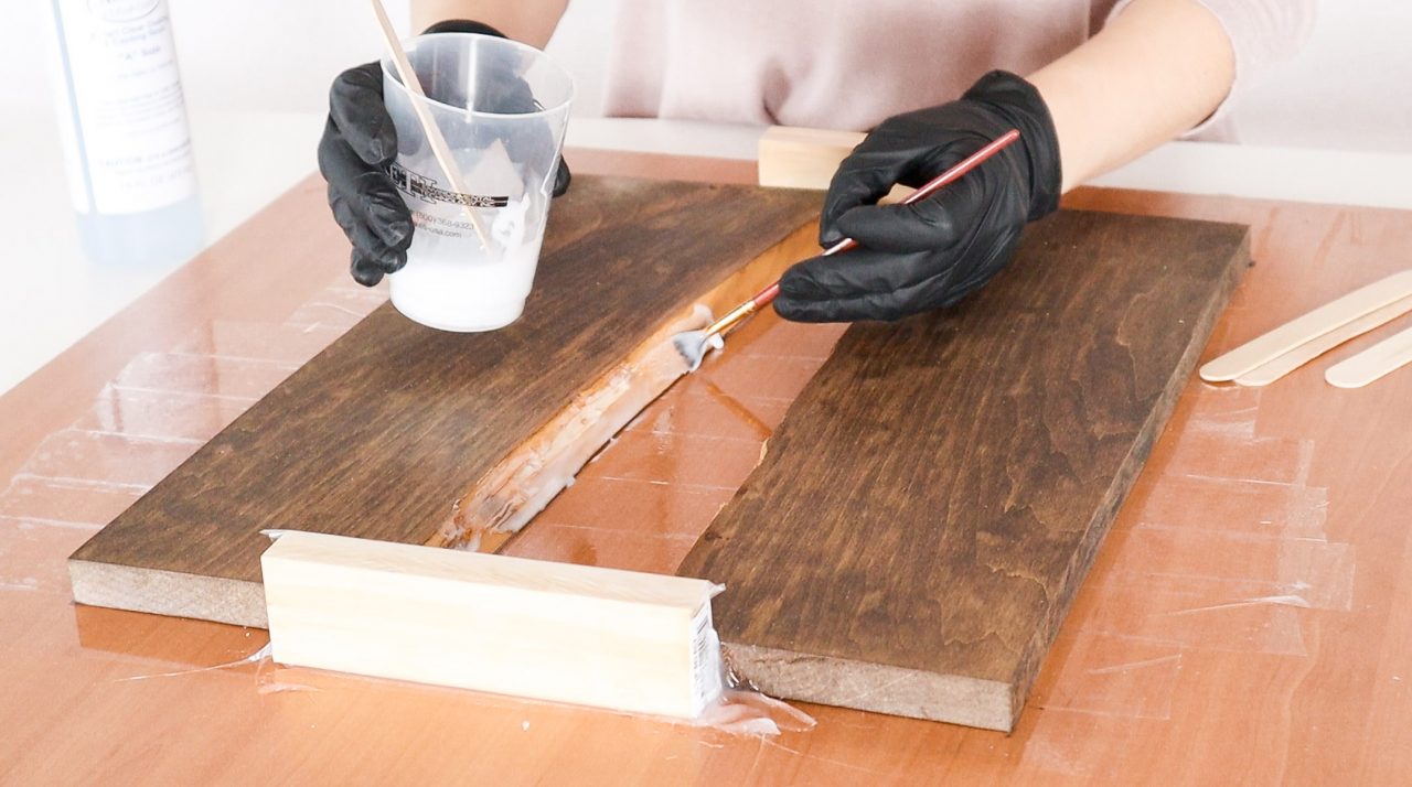 DIY WOOD RESIN TRAY ! SPILLED MILK EFFECT! VIDEO + PICS