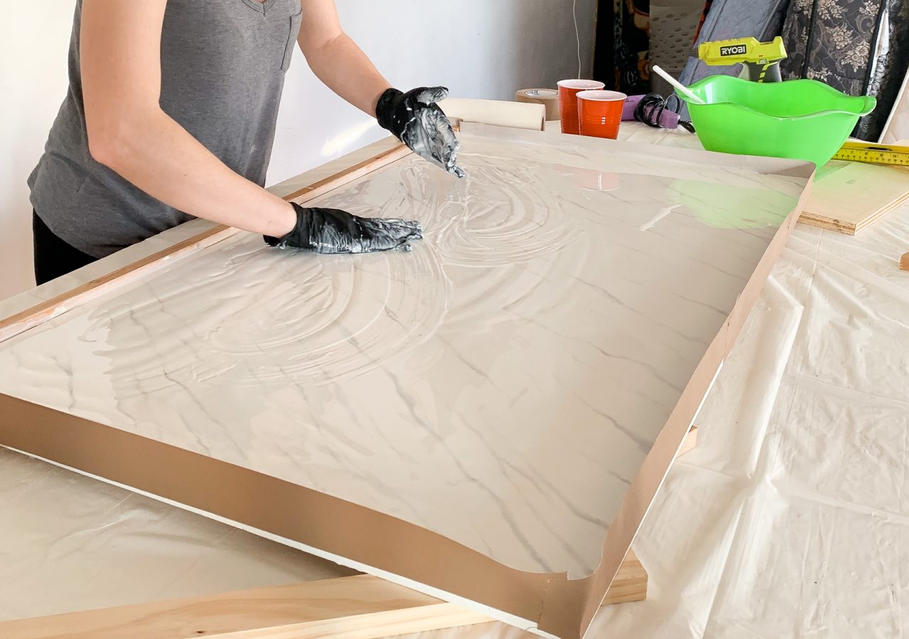 DIY Marble Resin Countertop + HOW TO GET THE PERFECT VIENING!