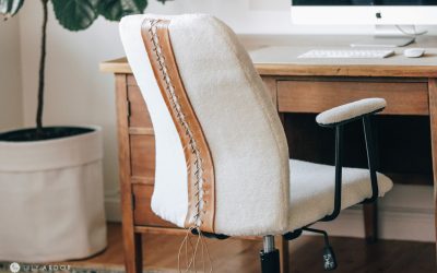 Giving my task chair a makeover! DIY sherpa chair!