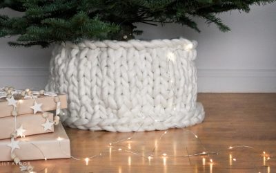 DIY Christmas Tree Collar | Chunky Knit