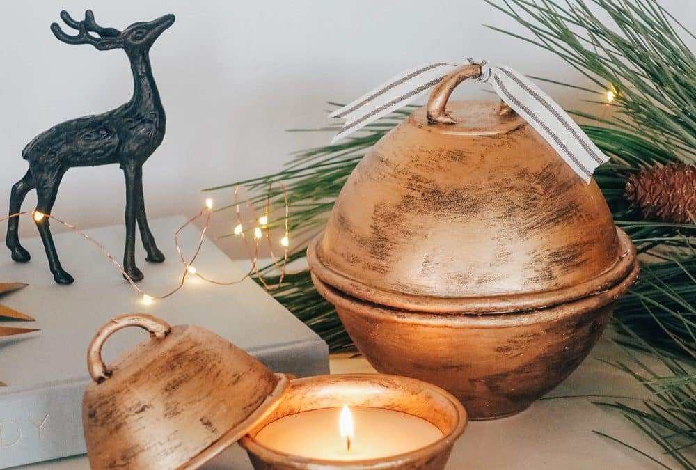 DIY Christmas Bells From Recycled Bowls