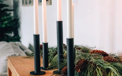CANDLE HOLDER SET MADE WITH PVC PIPES