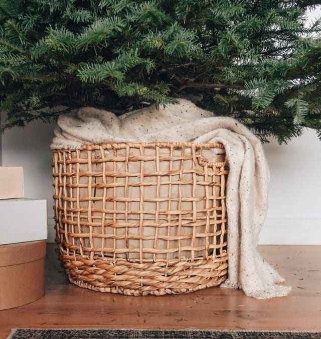 CHRISTMAS TREE BASKET IDEA