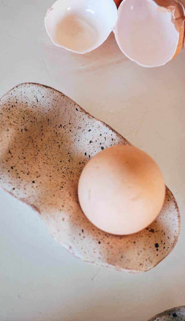 speckle egg holder ceramic