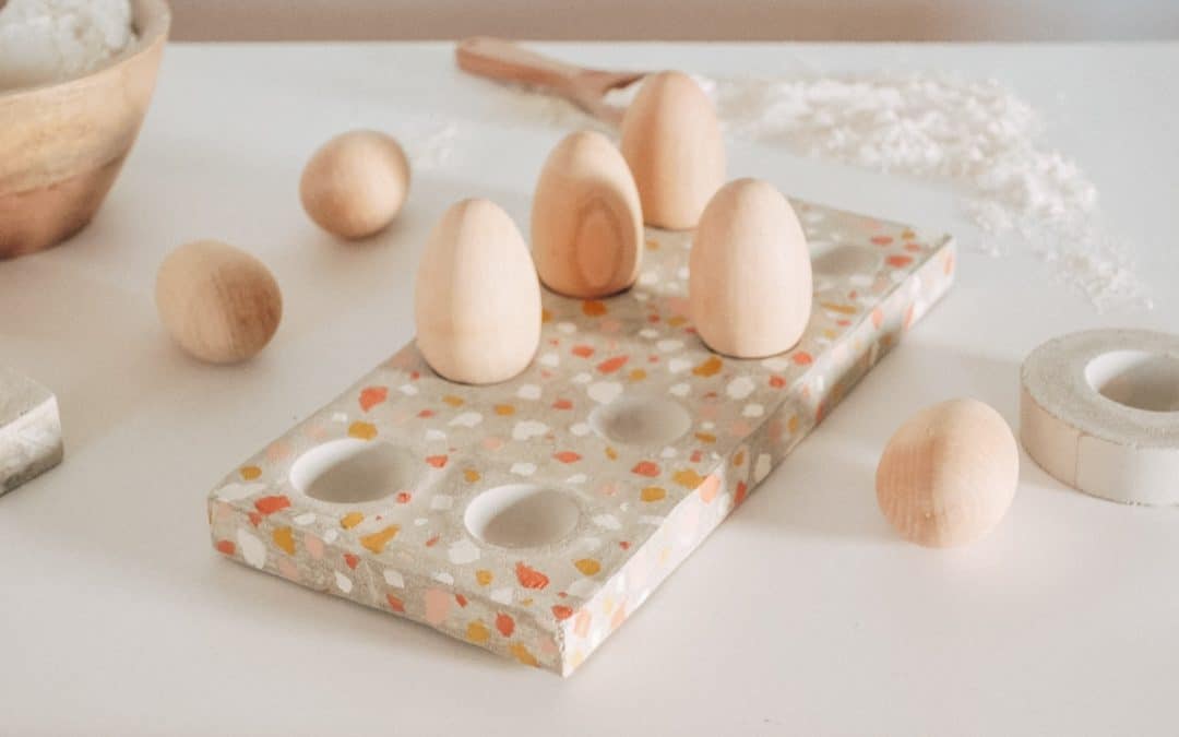Concrete Egg Holder + DIY Terrazzo
