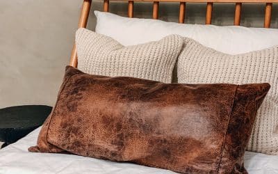 DIY EASY Leather Throw Pillow In 10 Minutes